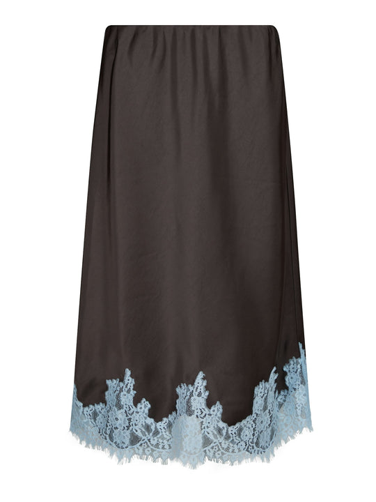 Neo Noir Naira Lace Skirt Dark Brown