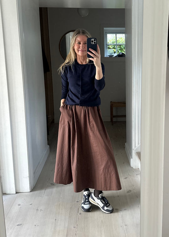 La Rouge Vilma Skirt Striped Brown Stripes