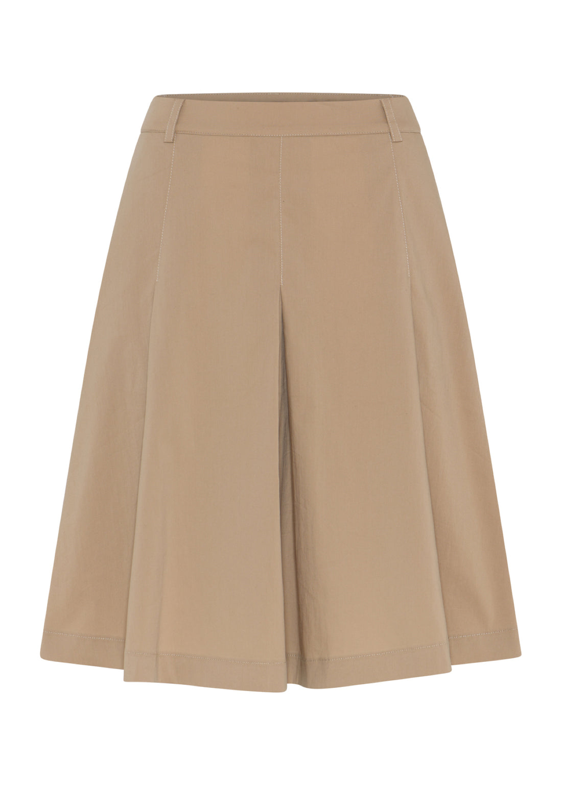 La Rouge Vilma Plisse Skirt Dark Sand
