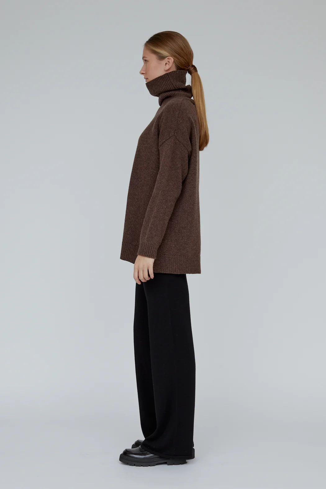 Basic Apparel Vera Merino pant dark grey melange