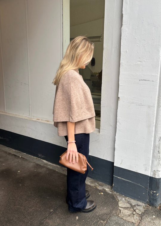 Neo Noir Josei Double Knit Cape Beige Melange