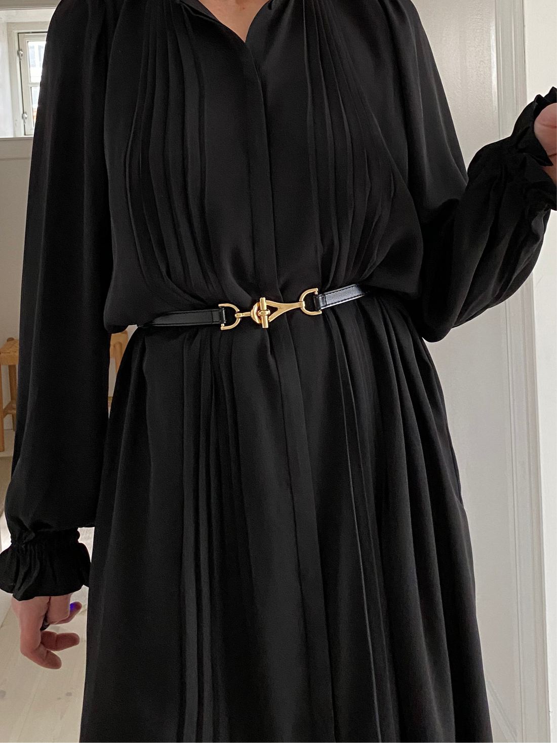 Plissé Copenhagen Gina Belt Black