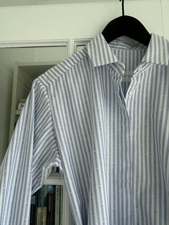 Schulz by Crowd Dilby Shirt dress white blue stripe