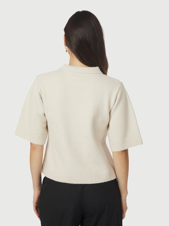 Neo Noir Cunna Knit Blouse Ivory