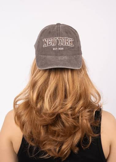 Sui Ava Everyday New York Cap Washed Brown