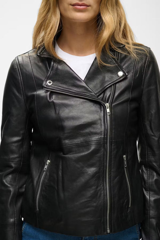 Part Two FrancesPW Leather outerwear Black