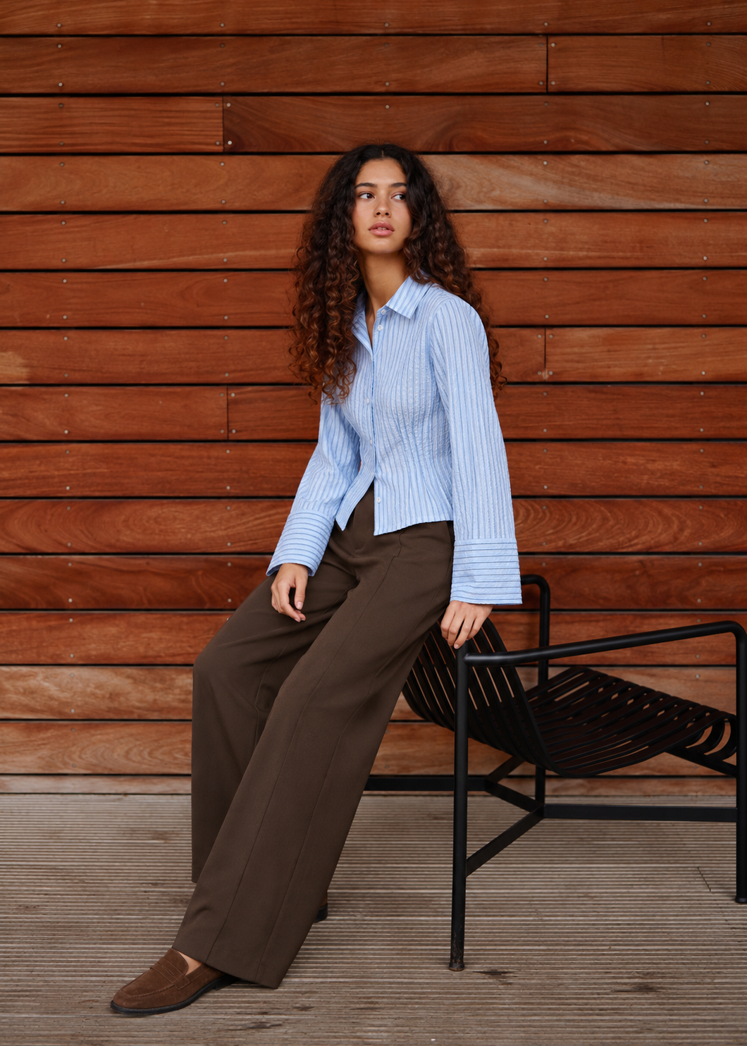 Neo Noir Emmett Structure Pants Dark Brown