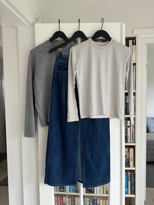 Basic Apparel Liva Tee whisper white / Sky captain