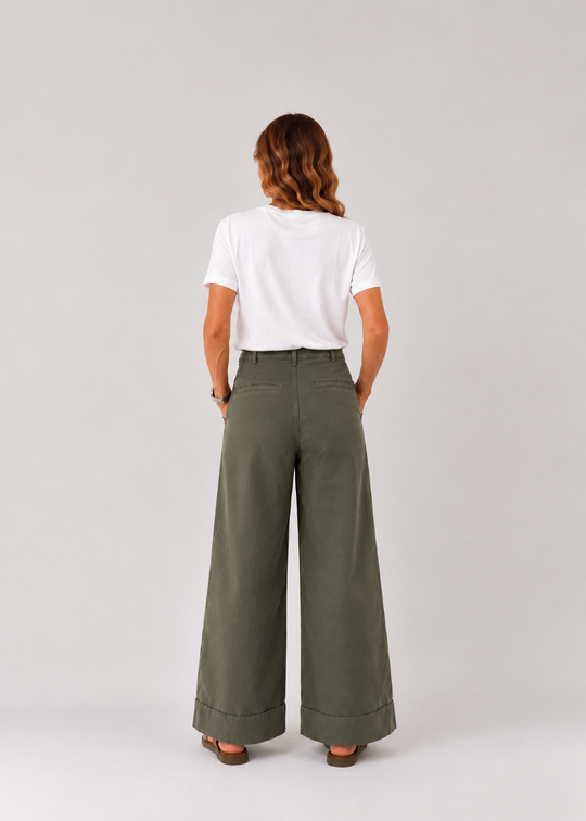 La Rouge Line Pants Hunter Green