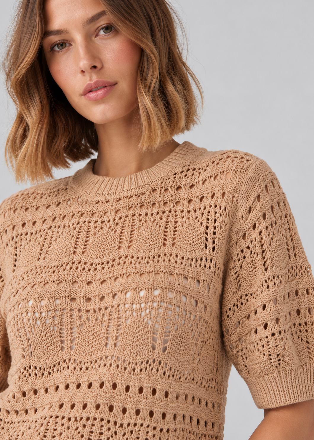 Noella Livia Knit Top T-Shirts Oyster Melange