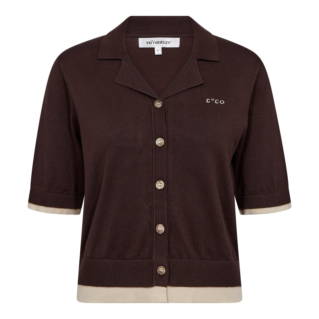 Co’Couture 42019 Luecc Crop Cardigan Dark Brown