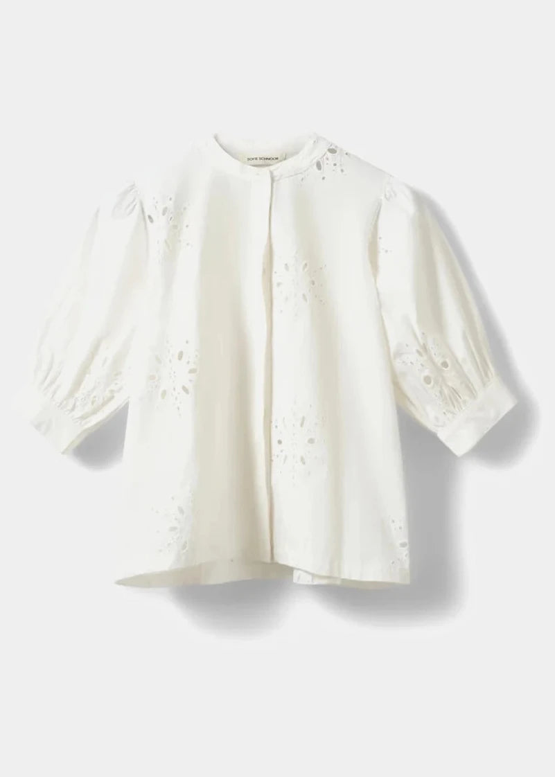 Sofie Schnoor Alessia Broderie Anglaise shirt snow white