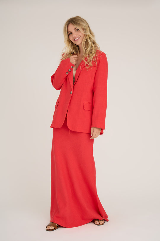 A-View Annali linen blazer red