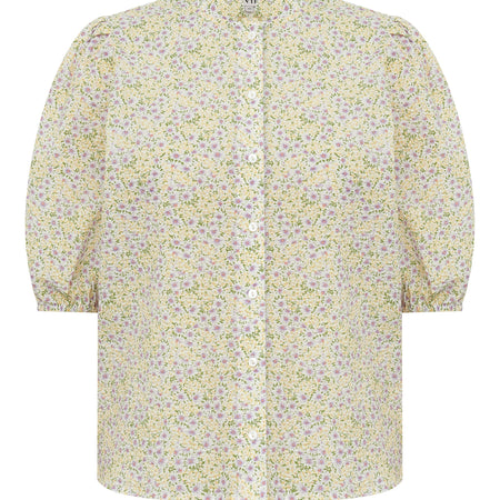 A-view Tiffany short sleeve shirt  Lilac/Yellow