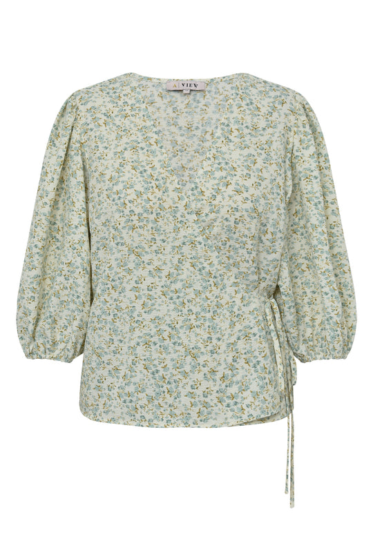 A-view Rebekka print blouse Pale Mint/Off White