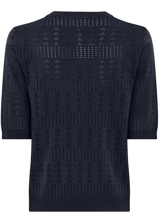 La Rouge Alma knit Blouse Navy