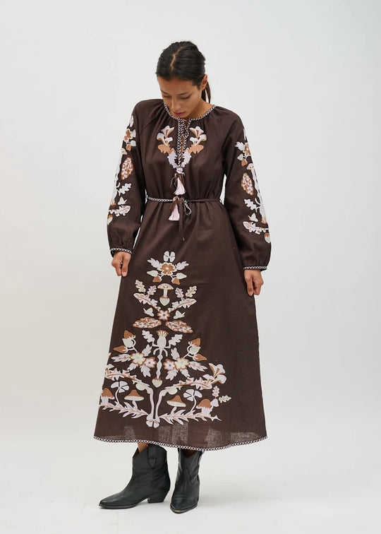Helmstedt Monica Dress Brown