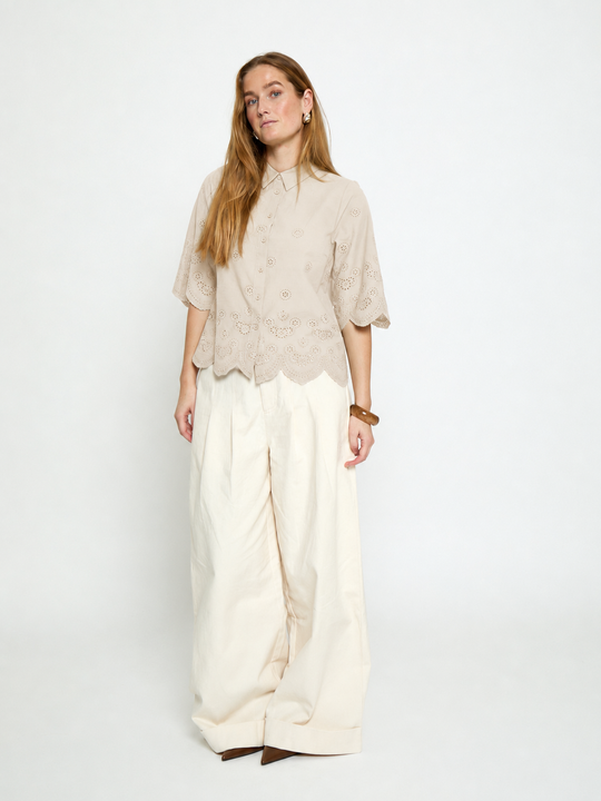 Peppercorn PCOda Shirt Whitecap Creme