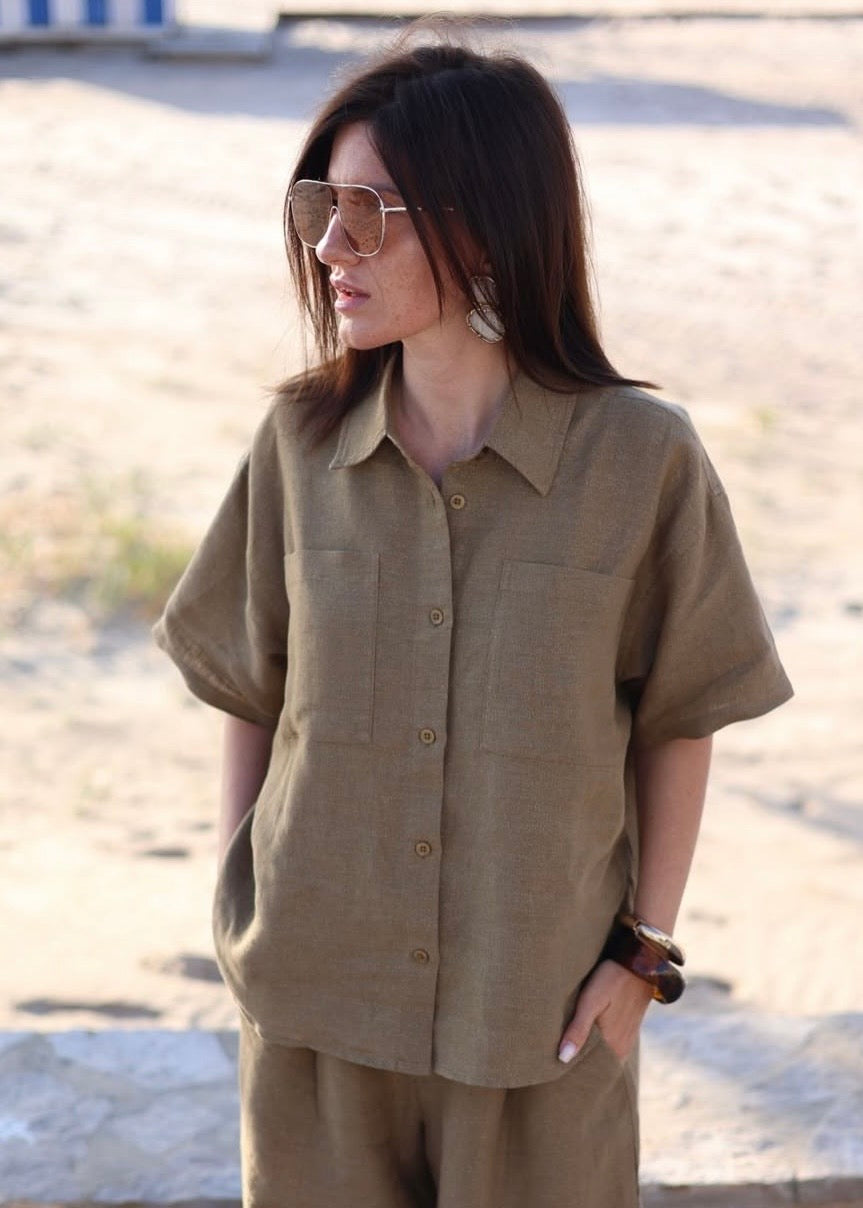 Pieszak PD-Fie Glam Shirt Lead Brown