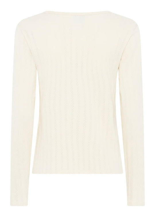 La Rouge Lene Pointelle set w. cardigan Off White