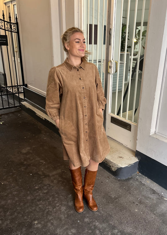 Part Two EleinaPW Dress Tigers Eye (lys brun)