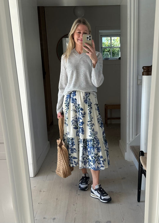 Lollys Laundry MorningLL Midi Skirt 20 Blue