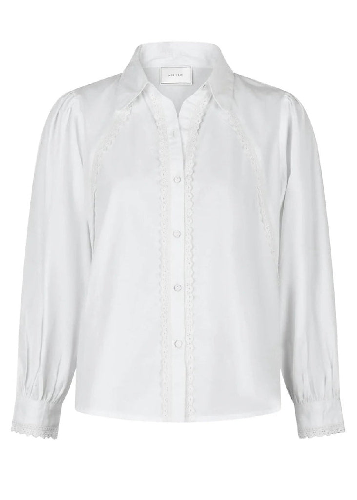 Neo Noir Tilly C Poplin Shirt White