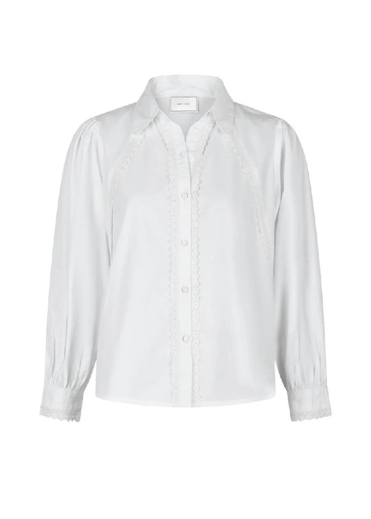 Neo Noir Tilly C Poplin Shirt White