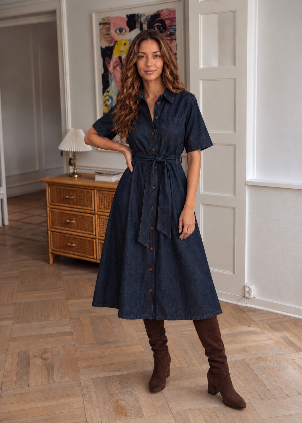 La Rouge Charlotte New Dress Dark Denim