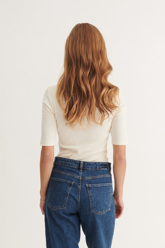 Basic Apparel Ludmilla SS Tee Whisper White