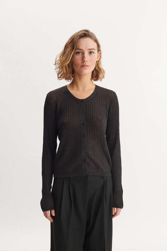 Basic Apparel Adi Cardigan Dark Grey Mel.