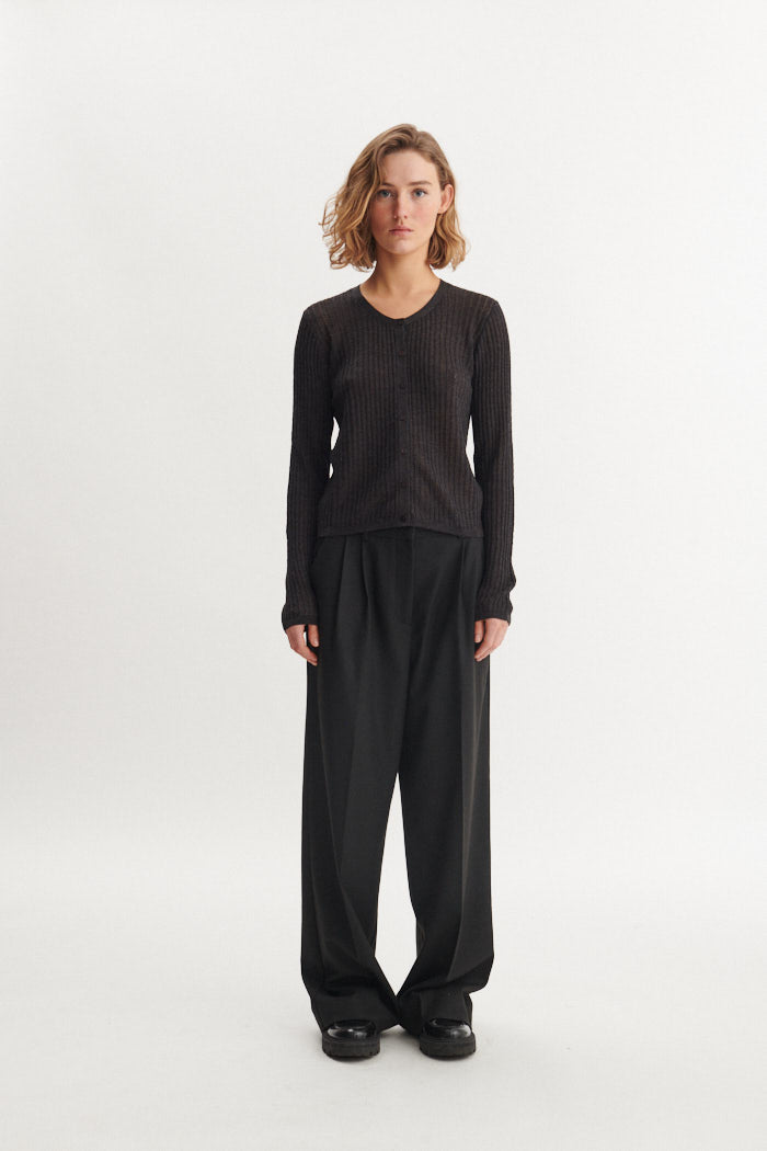 Basic Apparel Adi Cardigan Dark Grey Mel.