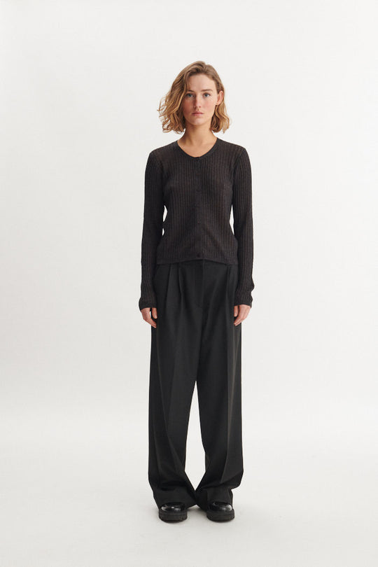 Basic Apparel Adi Cardigan Dark Grey Mel.