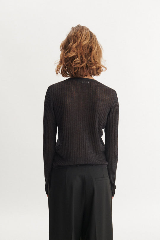 Basic Apparel Adi Cardigan Dark Grey Mel.