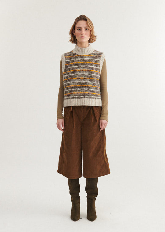 Basic Apparel Sally Vest Light grey mel./carafe/buckskin