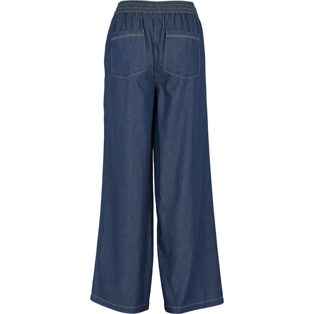 Basic Apparel Bine Wide Pant Mid blue