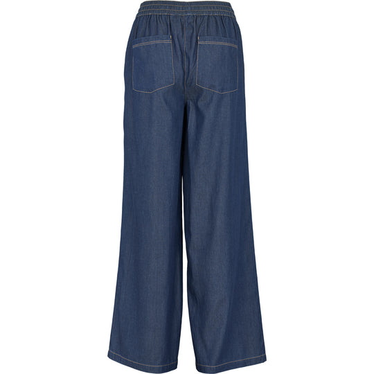 Basic Apparel Bine Wide Pant Mid blue
