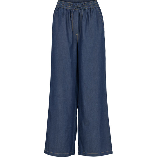 Basic Apparel Bine Wide Pant Mid blue