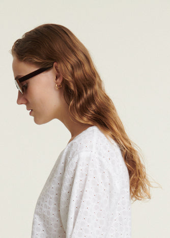 Basic Apparel Adie Crop Tee Bright white