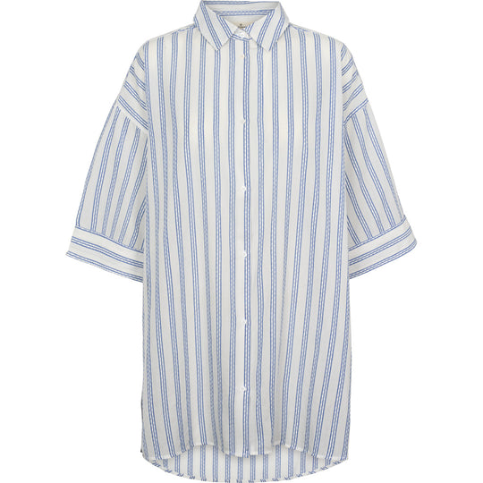 Basic Apparel Ada 3/4 Sl. Shirt  True navy / whisper white