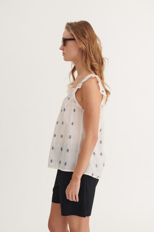 Basic Apparel Ada Top 705 whisper white / Sky captain