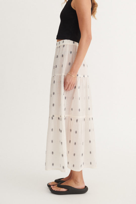 Basic Apparel Ada Nederdel whisper white / Sky captain