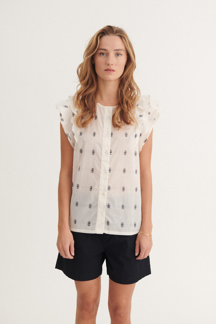 Basic Apparel Ada Shirt whisper white / Sky captain