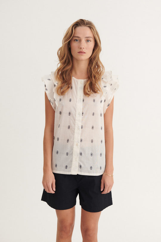 Basic Apparel Ada Shirt whisper white / Sky captain