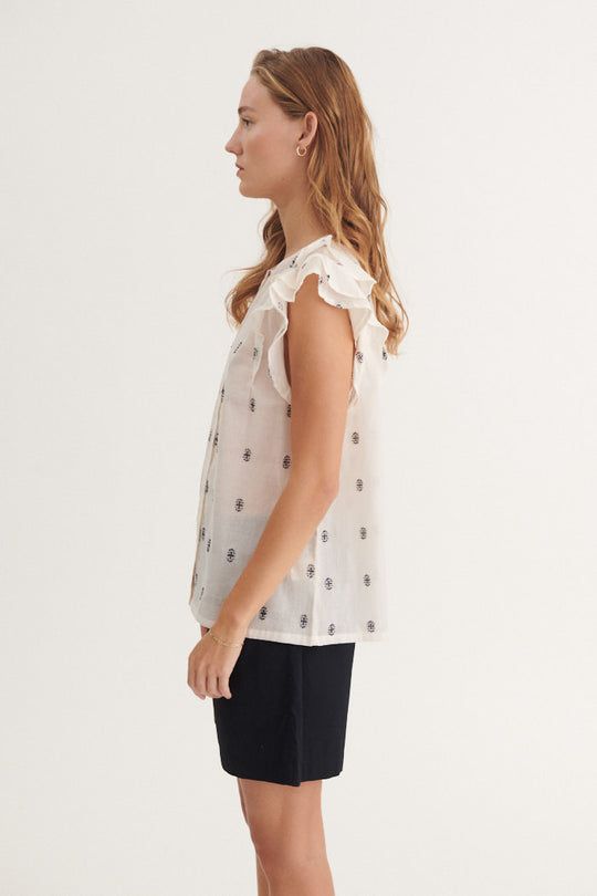 Basic Apparel Ada Shirt whisper white / Sky captain
