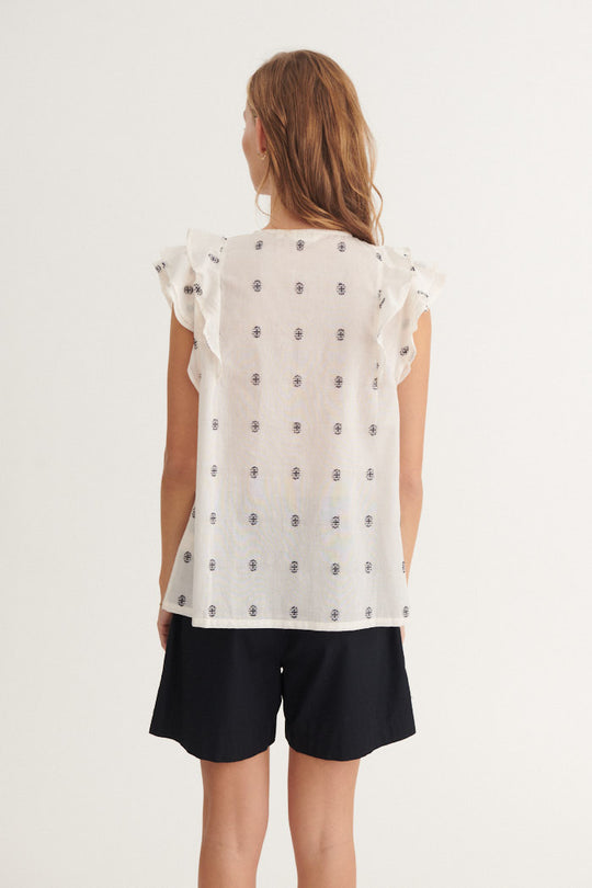 Basic Apparel Ada Shirt whisper white / Sky captain