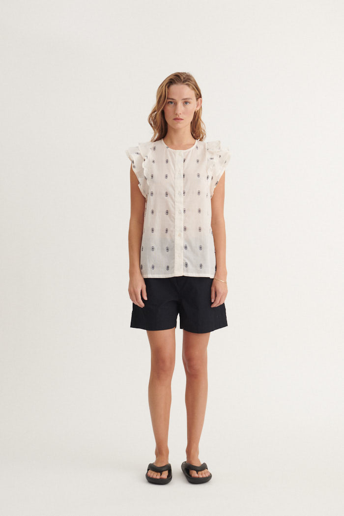 Basic Apparel Ada Shirt whisper white / Sky captain