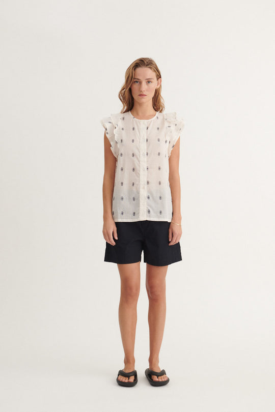 Basic Apparel Ada Shirt whisper white / Sky captain