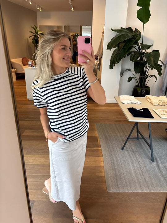Lollys Laundry LizLL Tee SS 80  Stripe navy