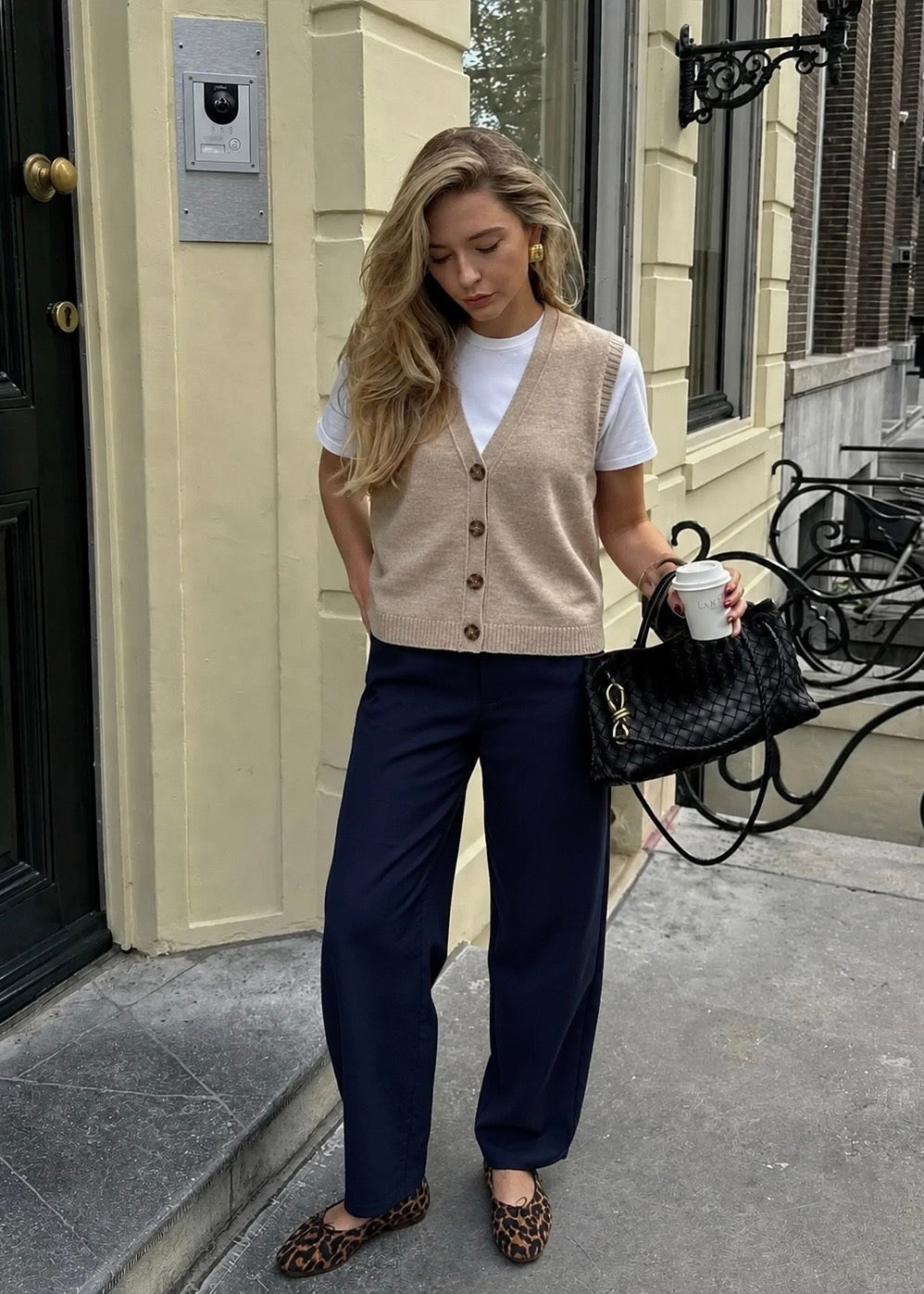 Noella N-Marilynn Knit Vest Sand Melange